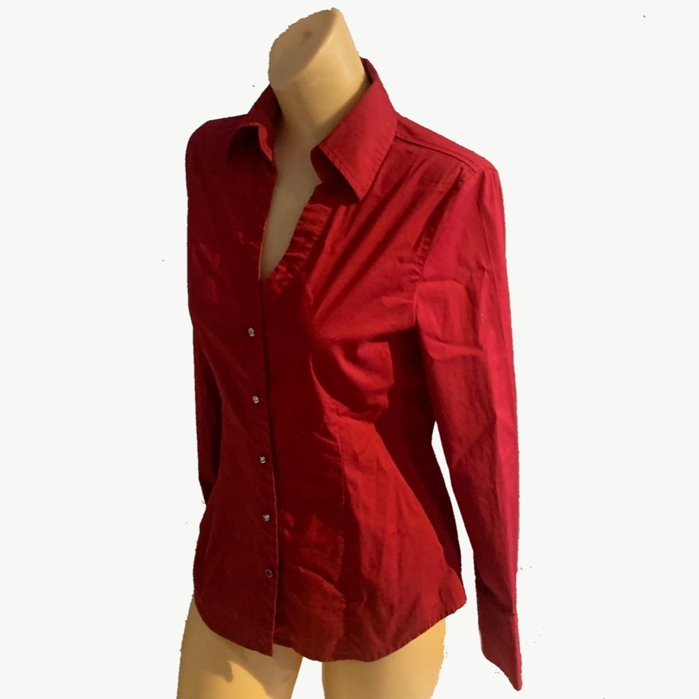 Sleek Tailored Red Express Design Studio Tailored Shirt XS